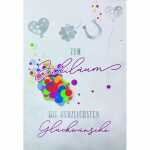 Glückwunschkarte Jubiläum Konfetti