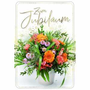 Glückwunschkarte Jubiläum Blumenstrauß
