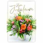 Glückwunschkarte Jubiläum Blumenstrauß