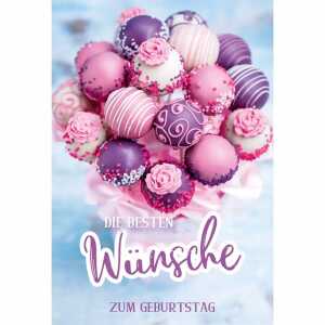 Geburtstagskarte mit Musik Cake Pops, Innendruck
