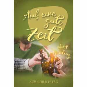 Geburtstagskarte mit Musik Bierflaschen, Innendruck
