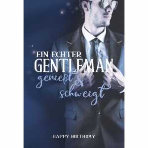 Geburtstagskarte mit Musik Gentleman, Innendruck