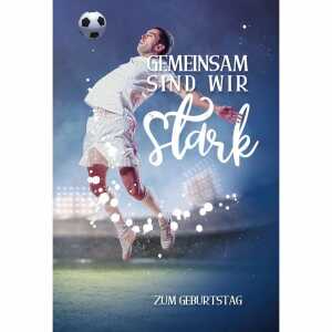 Geburtstagskarte mit Musik Fußball, Innendruck
