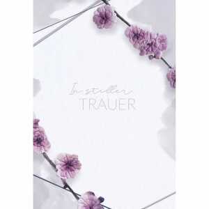 Trauerkarte Blumenzweige Farbverlauf