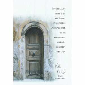 Trauerkarte Holztür 4016723810174