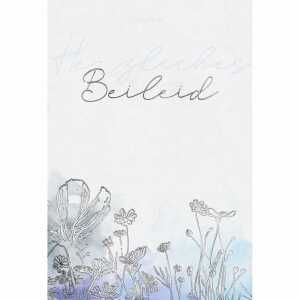 Trauerkarte Blumen silber 4016723810693