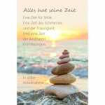 Trauerkarte Wasser spiegelt Sonnenuntergang, Glittereffekt