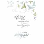 Trauerkarte Vögel 4016723811911