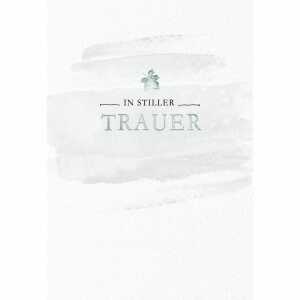 Trauerkarte Rosen weiß mit Glittereffekt