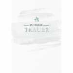 Trauerkarte Rosen weiß mit Glittereffekt