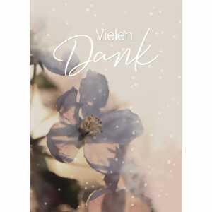 Dankeskarten Trauer Blumen 5er 4016723817050