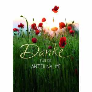 Dankeskarten Trauer Moonblumen 5er