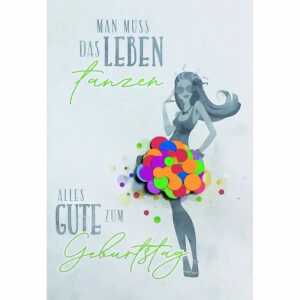 Geburtstagskarte Konfetti Frau