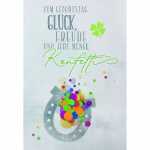 Geburtstagskarte Konfetti Hufeisen