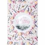 Geburtstagskarte Ballon Blumen Rand