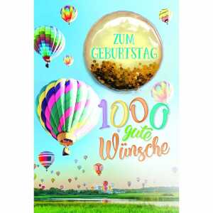 Geburtstagskarte Ballon Heißluftballons