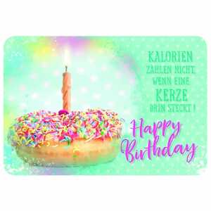 Geburtstagskarte Donut mit Kerze 4016723830073