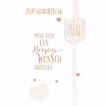 Geburtstagskarte Herzen und Schildchen 4016723830226