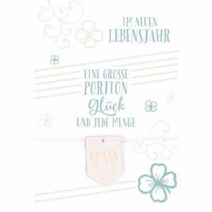 Geburtstagskarte Blumen und Schildchen