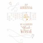 Geburtstagskarte Herzen und Schildchen 4016723830240