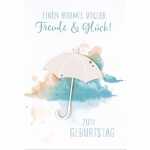 Geburtstagskarte Regenschirm 4016723830462