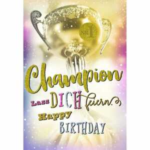 Geburtstagskarte Champion 4016723831568