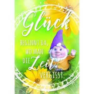 Klappkarte Gartenzwerg Innenteil 3D