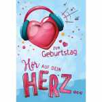 Geburtstagskarte Herz mit Innendruck