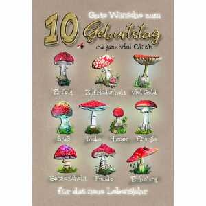 Geburtstagskarte Fliegenpilze 4016723844957