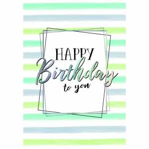 Geburtstagskarte bunte Streifen