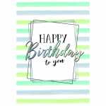 Geburtstagskarte bunte Streifen