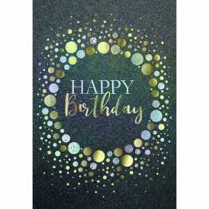 Geburtstagskarte Kullern Gold/Silber