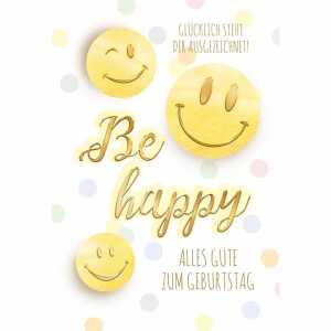 Geburtstagskarte Smileys 4016723845510