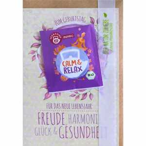 Geburtstagskarte mit Tee Calm & Relax