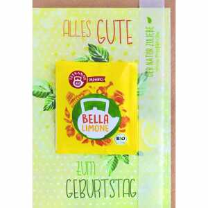 Geburtstagskarte mit Tee Bella Limone