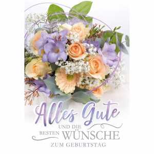 Geburtstagskarte Blumenstrauß 4016723853300