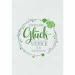 Geburtstagskarte Kreis mit Kleeblättern