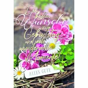 Geburtstagskarte Blumen 4016723854451