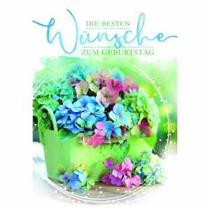 Geburtstagskarte bunte Blumen 4016723854499