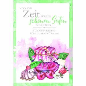Duftkarte Geburtstag Marmeladenglas
