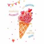 Geburtstagskarte Eistüte 4016723854994