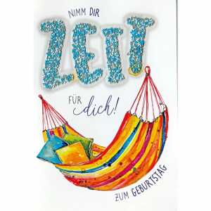 Geburtstagskarte Hängematte 4016723855007