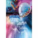 Geburtstagskarte Ballon Musik Pult