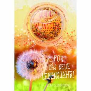 Geburtstagskarte Ballon Pusteblume