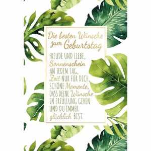 Geburtstagskarte Palmenblätter 4016723855533