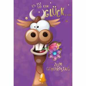 Geburtstagskarte Giraffe mit Innendruck