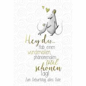 Geburtstagskarte black Mäuse 4016723856691