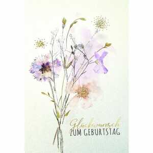 Geburtstagskarte black Blumenstrauß