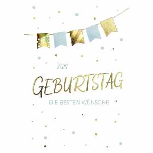 Geburtstagskarte black Wimpelkette