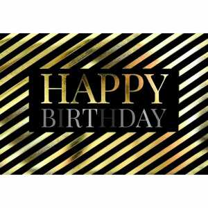 Geburtstagskarte black Streifen